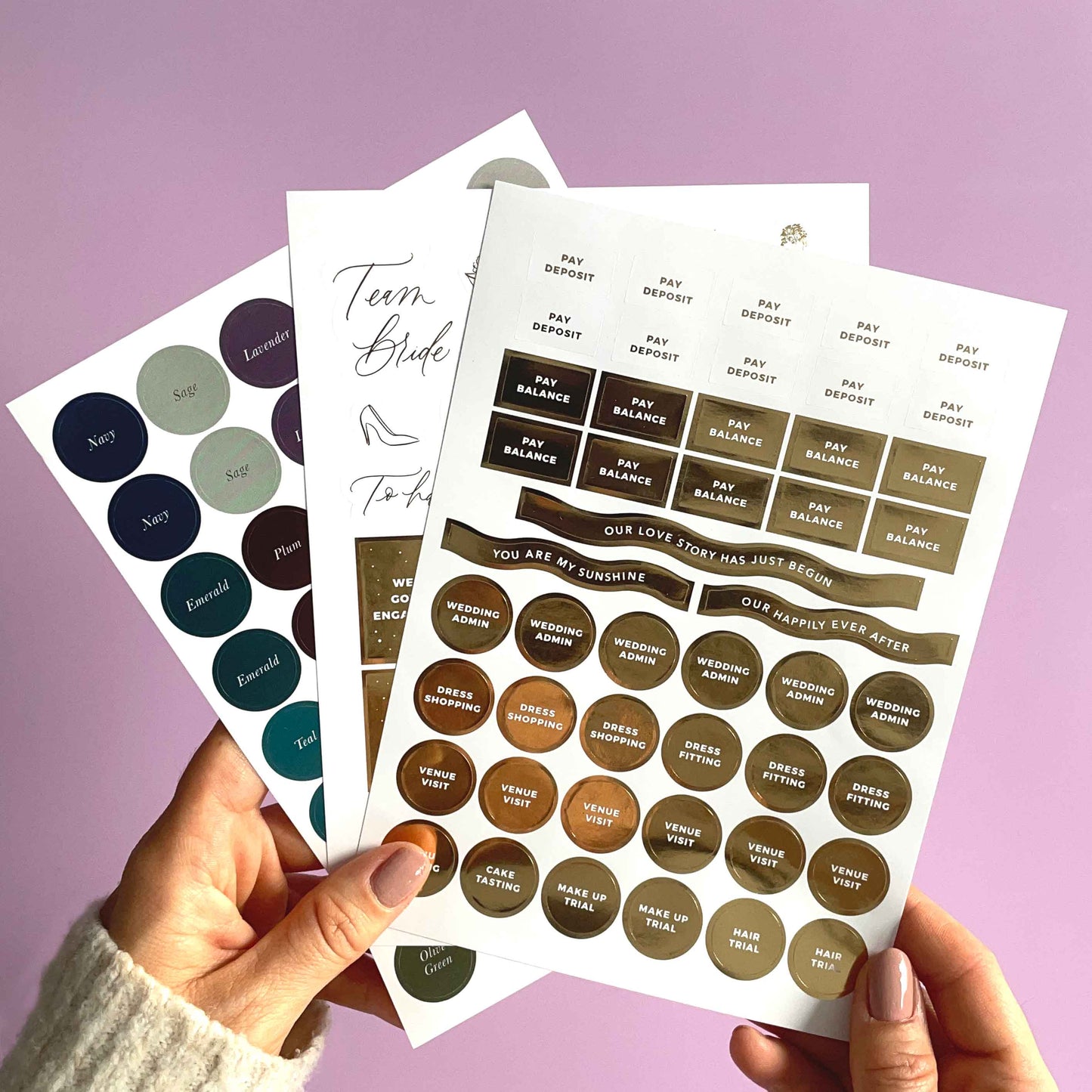 Wedding Sticker Pack (3 sheets)