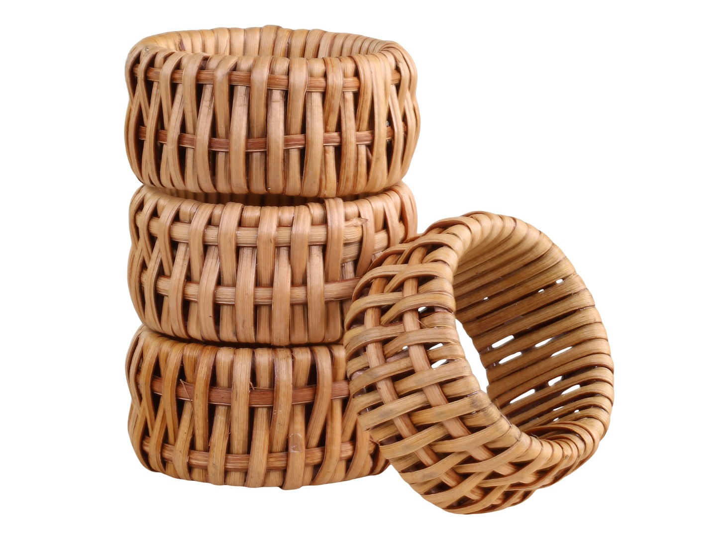 Napkin Ring Set of 4 - Rattan
