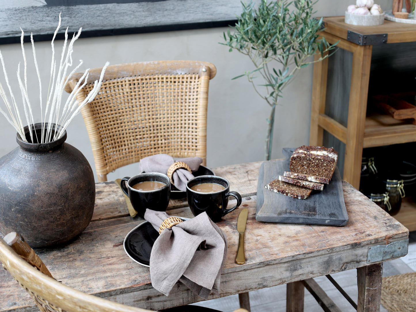 Napkin Ring Set of 4 - Rattan