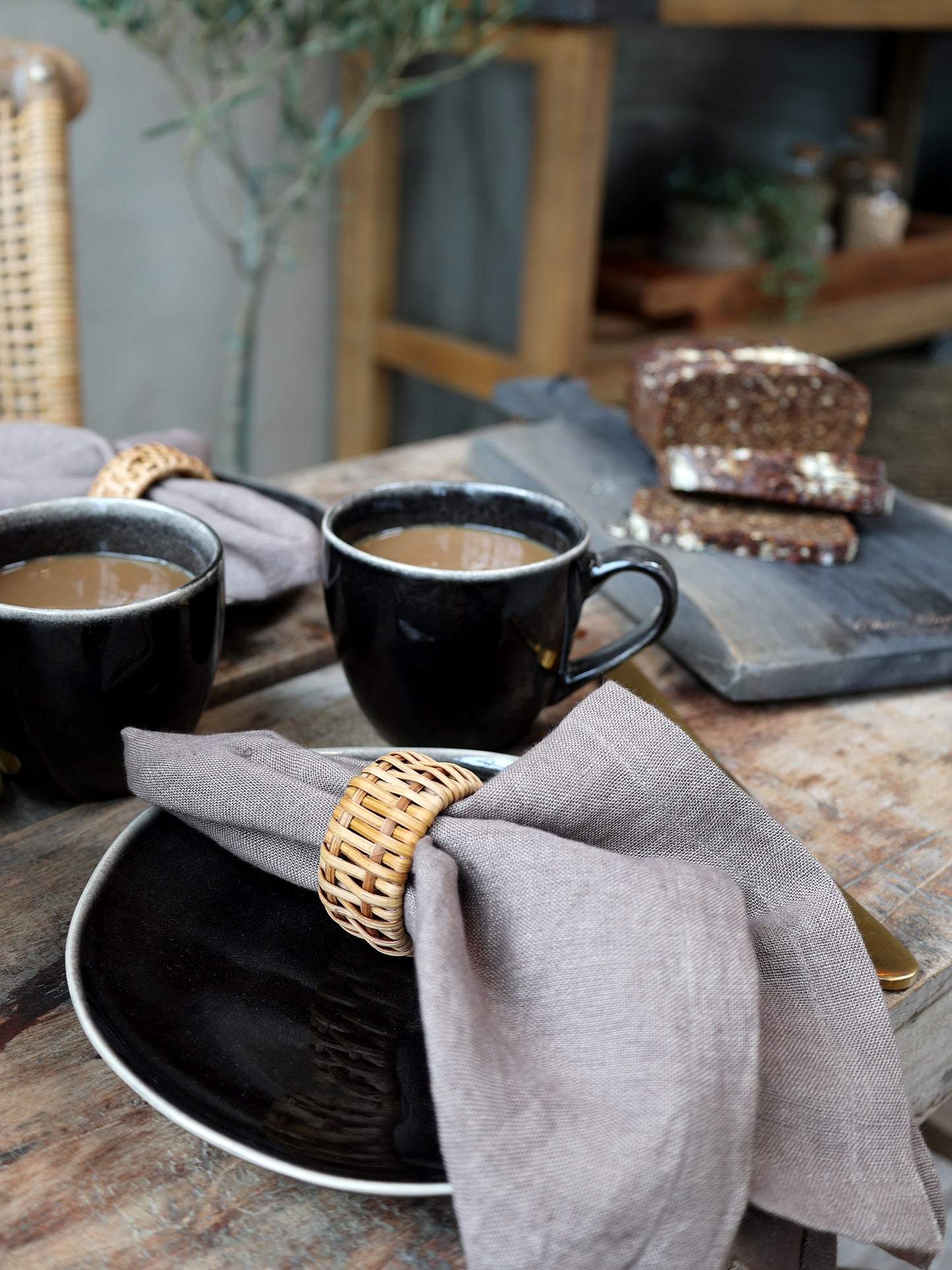 Napkin Ring Set of 4 - Rattan - Generosa Home & Living