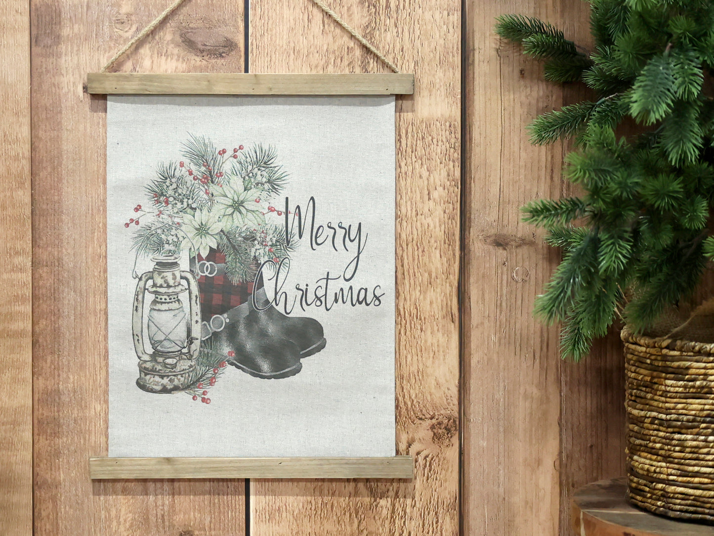 Christmas canvas wall hanging