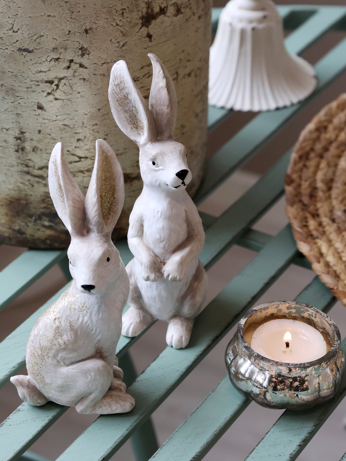 Rabbits with Glitter set of 2 - Generosa Home & Living