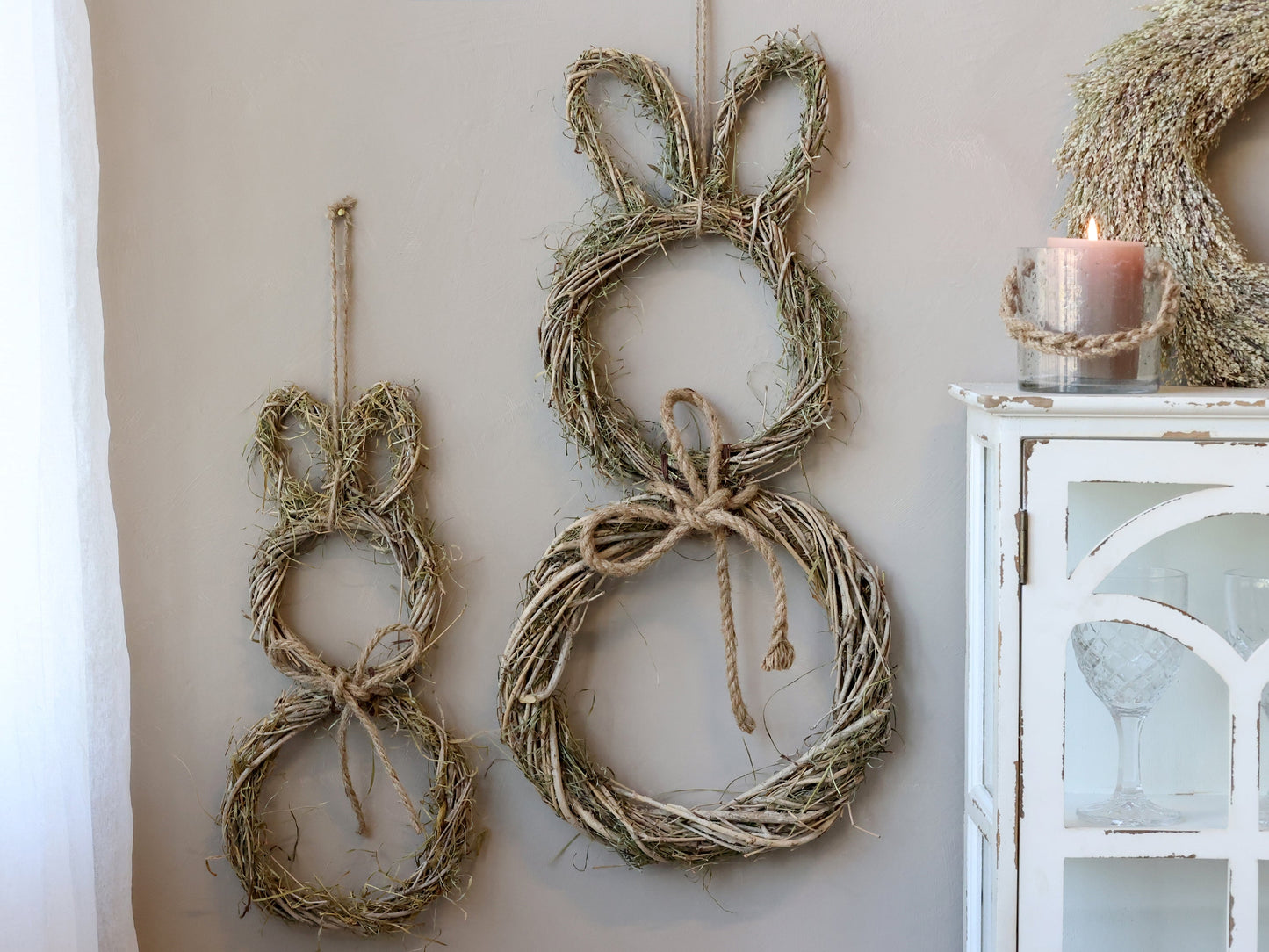Wicker Wall hanging -Rabbit H41cm