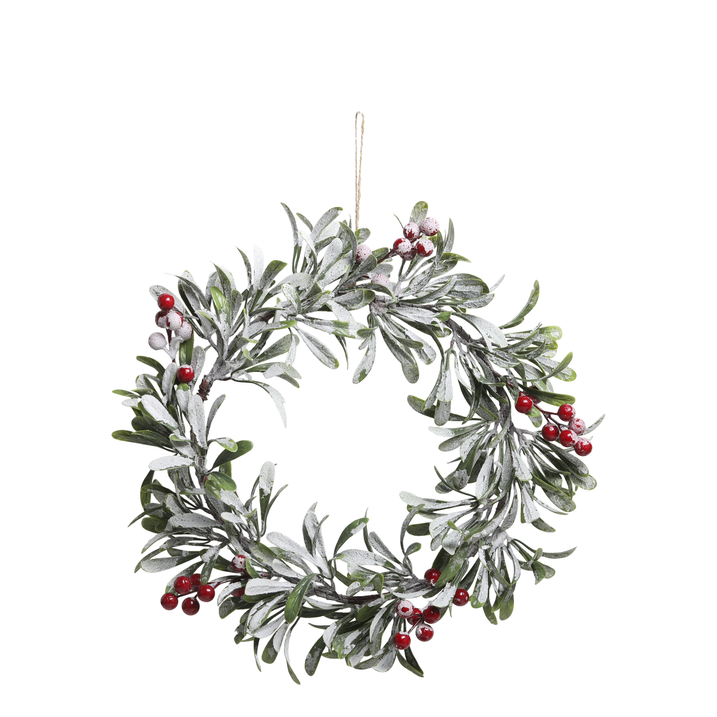Fleur Fir Wreath with Snow & Berries - Generosa Home & Living