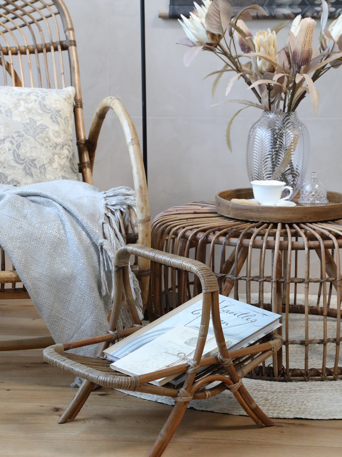 Rattan Magazine Rack - Generosa Home & Living