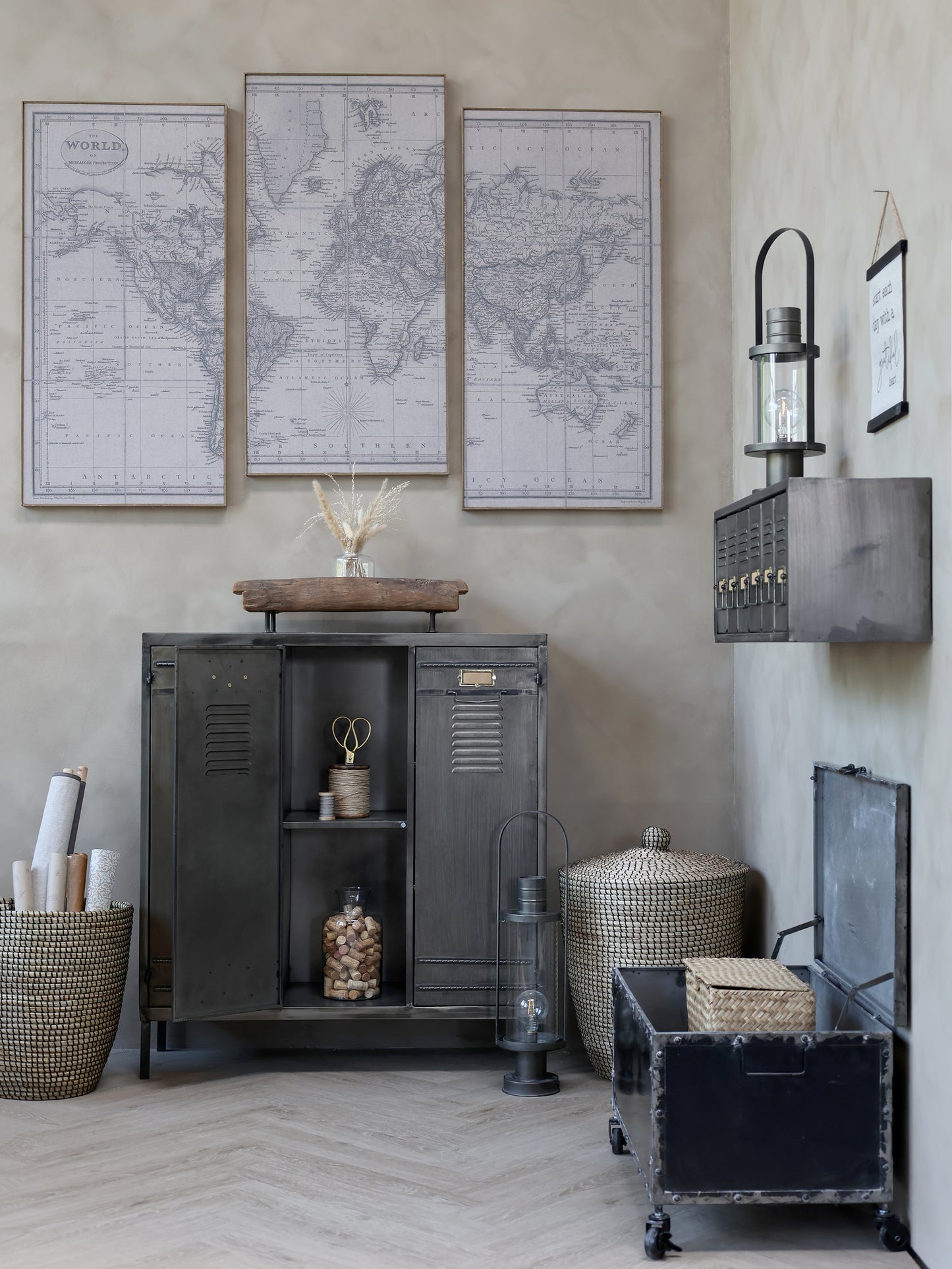 Factory Trunk on Wheels - Generosa Home & Living
