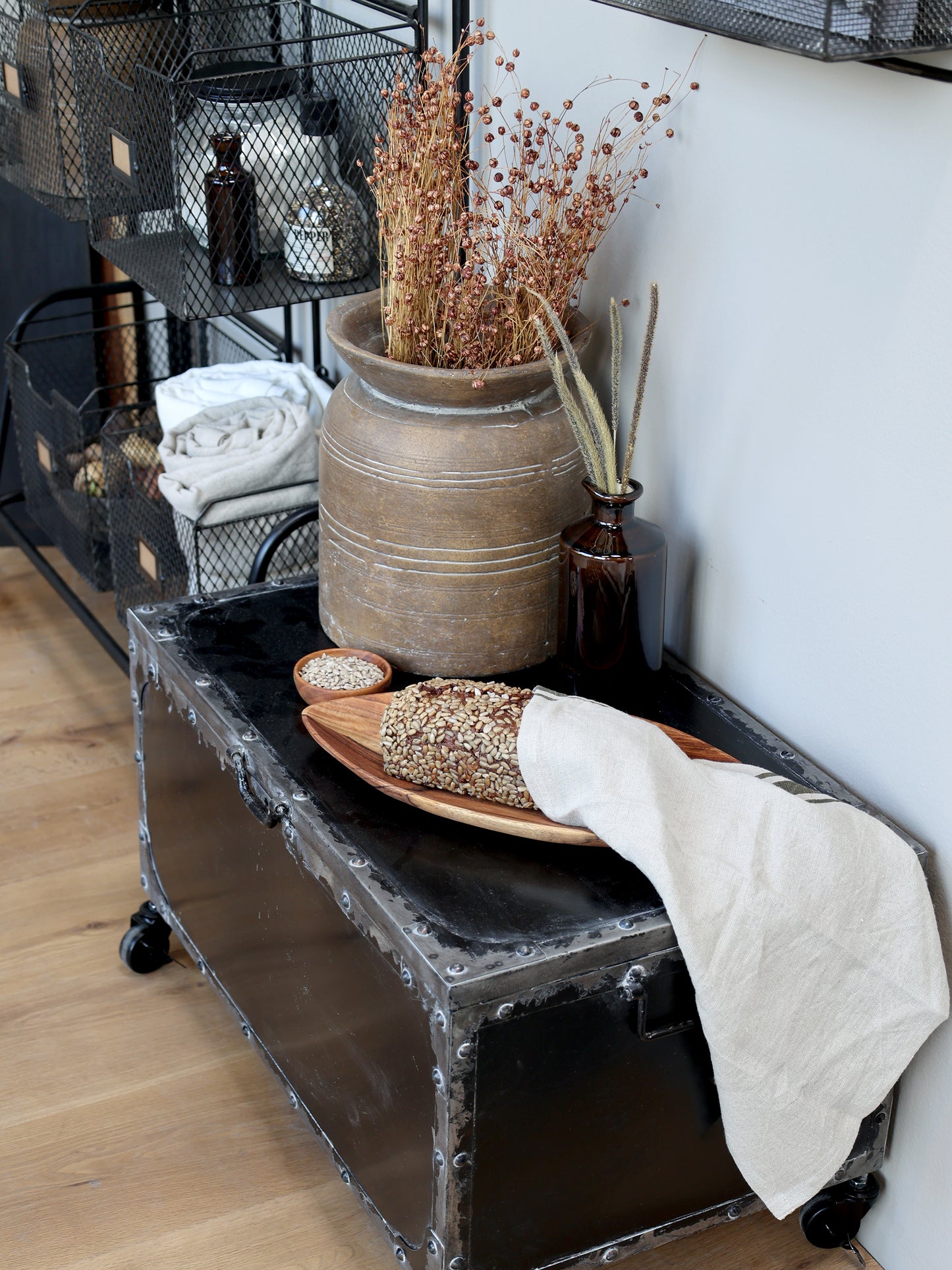 Factory Trunk on Wheels - Generosa Home & Living