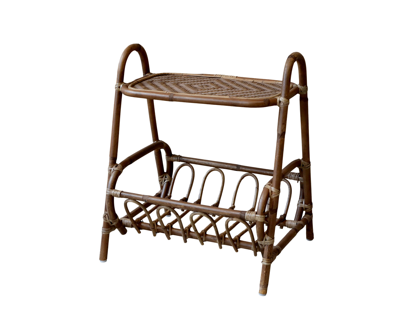 Rattan Table with Shelf - Generosa Home & Living
