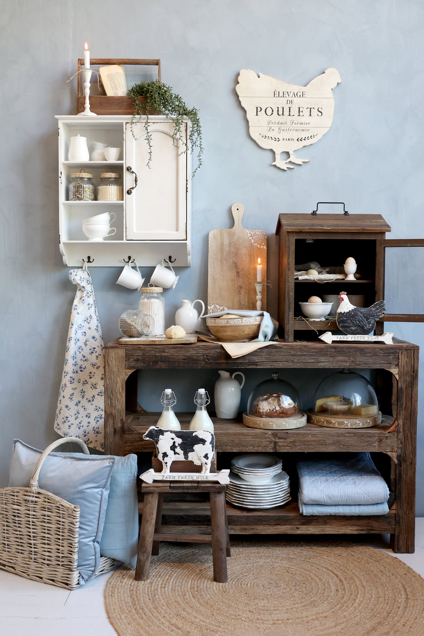 Cabinet 1 Door & Shelves - Generosa Home & Living