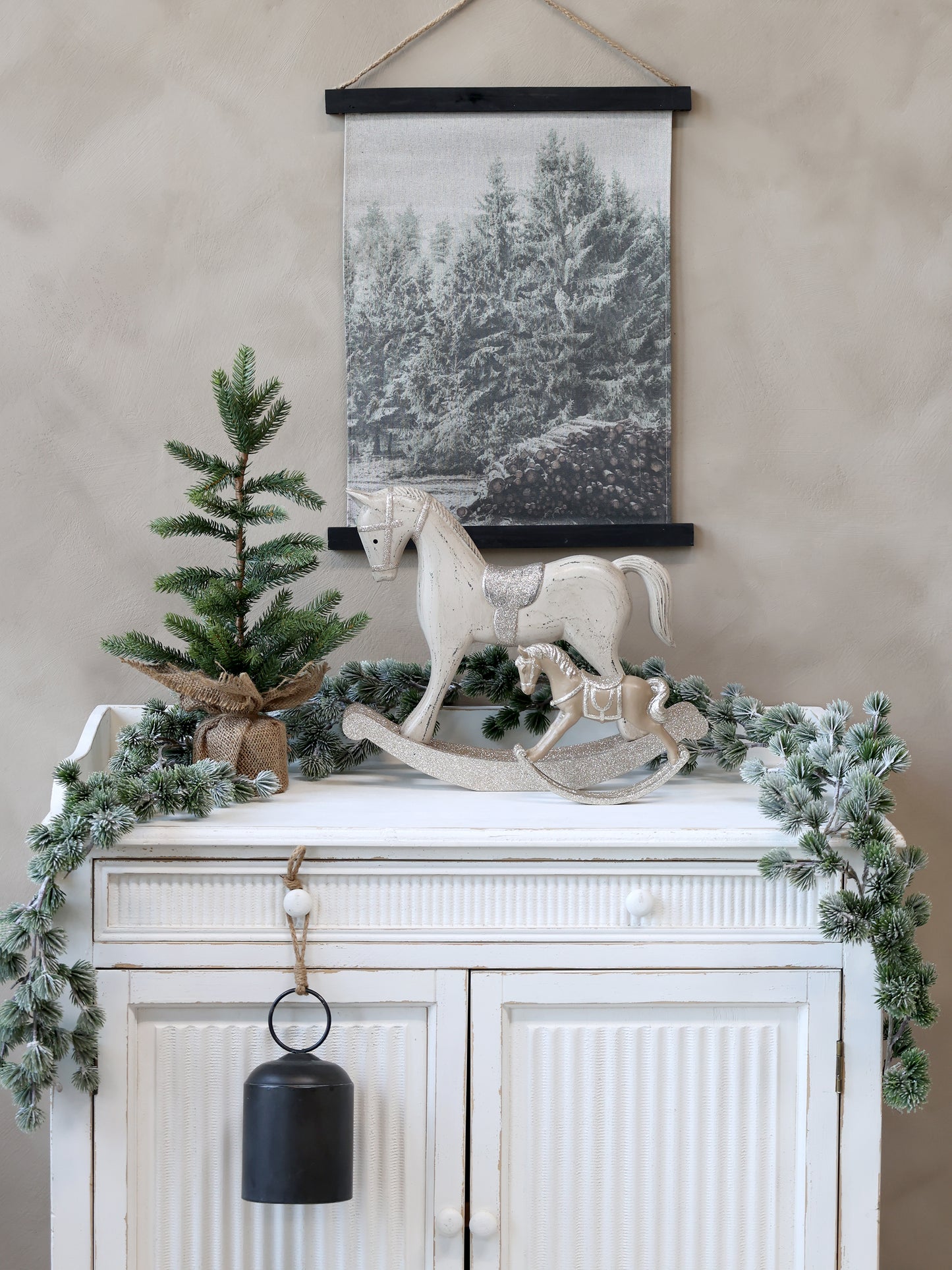 Rocking Horse with Glitter H30cm