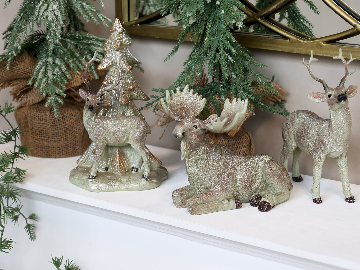 Reindeer with Glitter Set of 2 (only 2 left!) - Generosa Home & Living