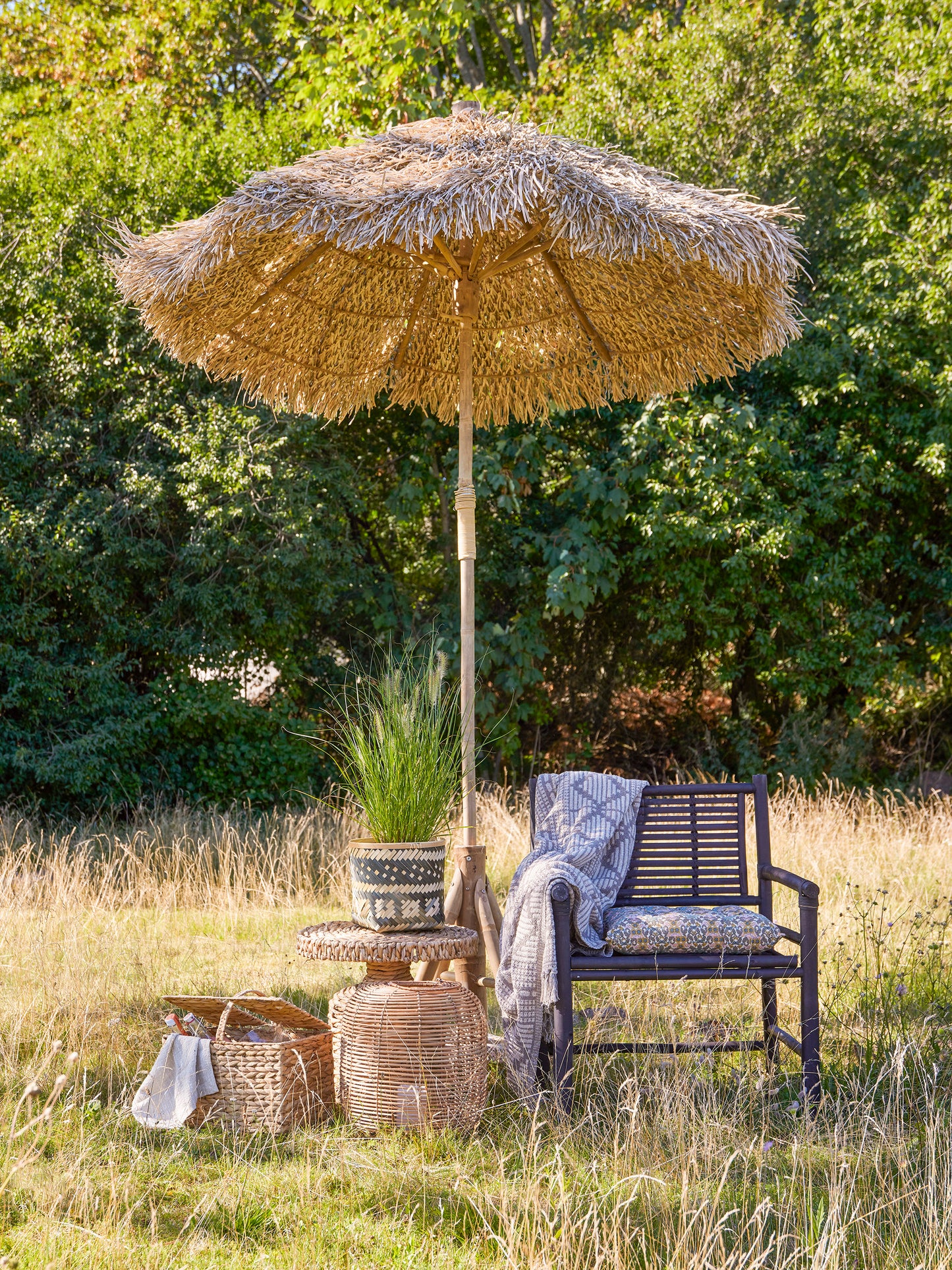 Coen Lounge Chair, Black, Bamboo( Only 1 Left!) - Generosa Home & Living