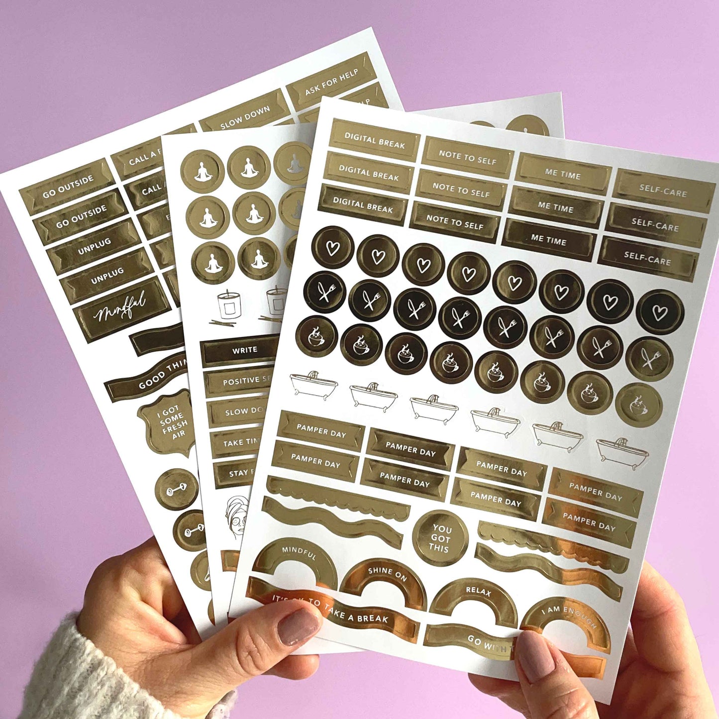 Self-Care Sticker Pack (3 sheets)