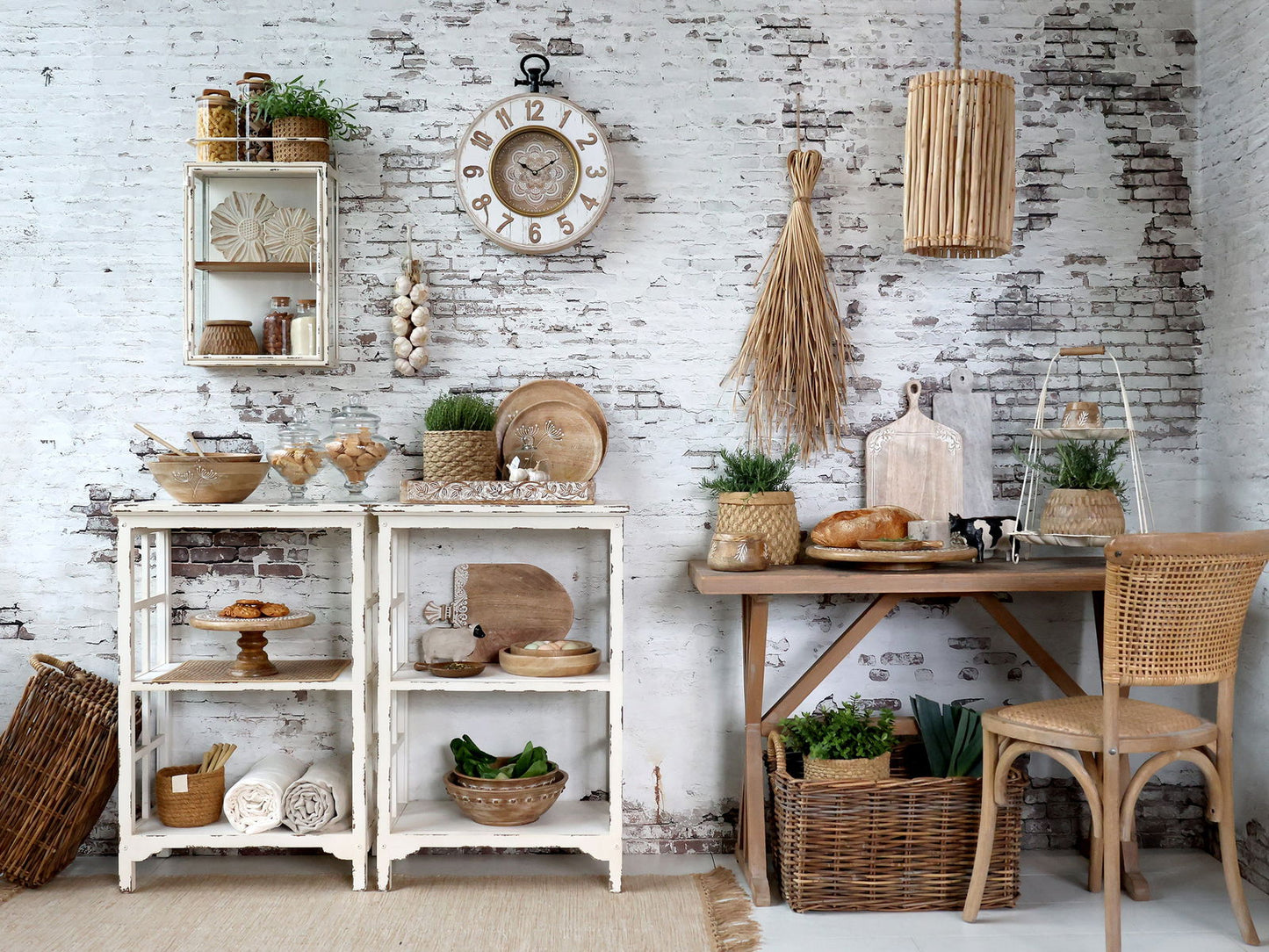 Antique Cream Shelving Unit - Generosa Home & Living -  -