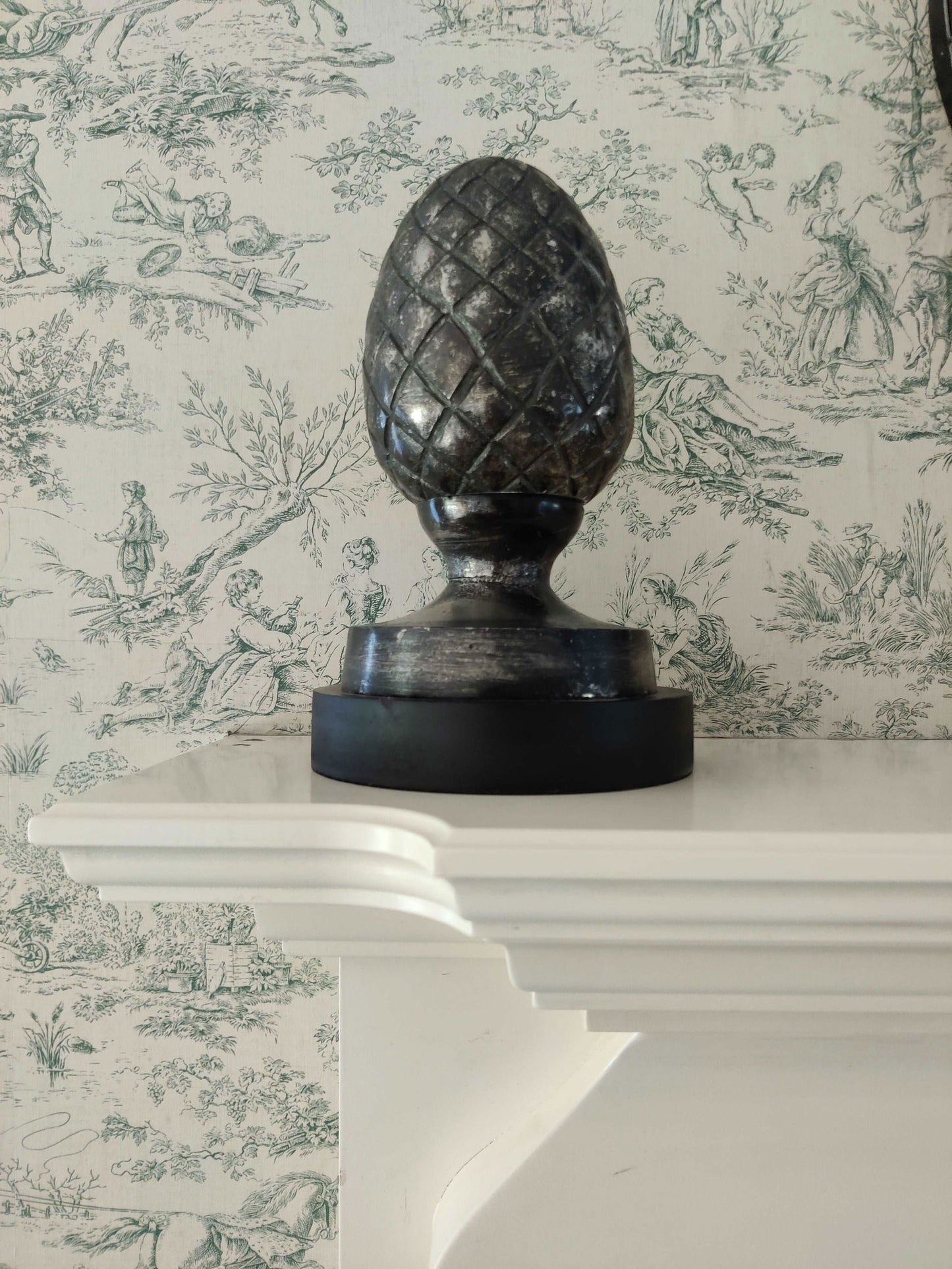Artichoke Finial-Antique Black/Silver - Generosa Home & Living - -