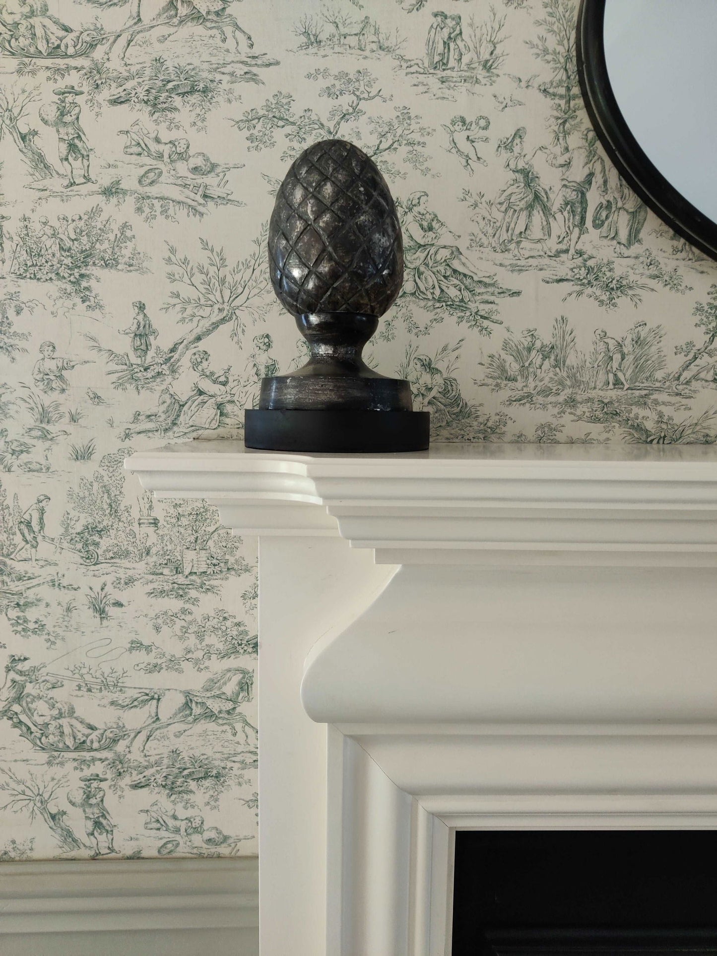 Artichoke Finial-Antique Black/Silver - Generosa Home & Living - -