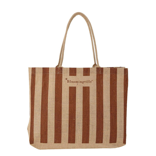 Bergamo Jute Shopping Bag- Brown - Generosa Home & Living -  -