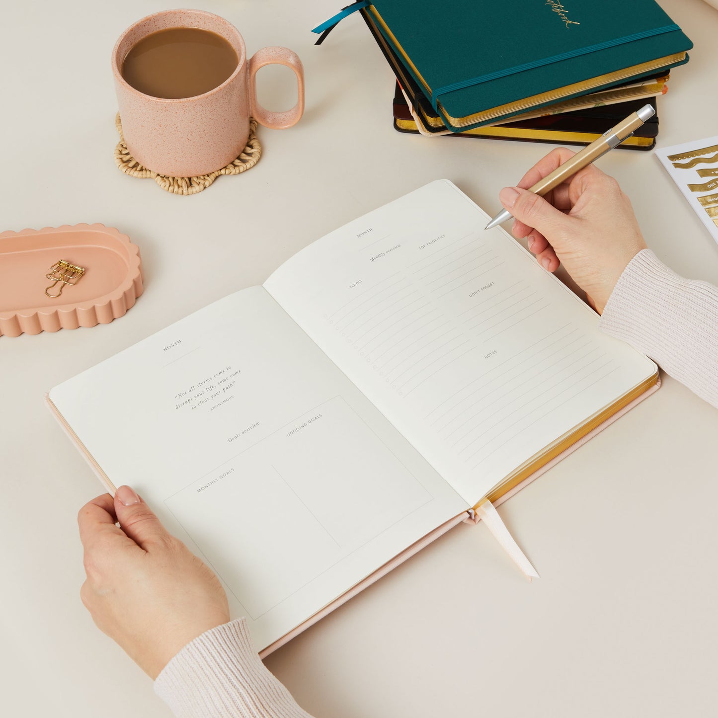 Undated Weekly Planner - Blush (only 2 left!) - Generosa Home & Living