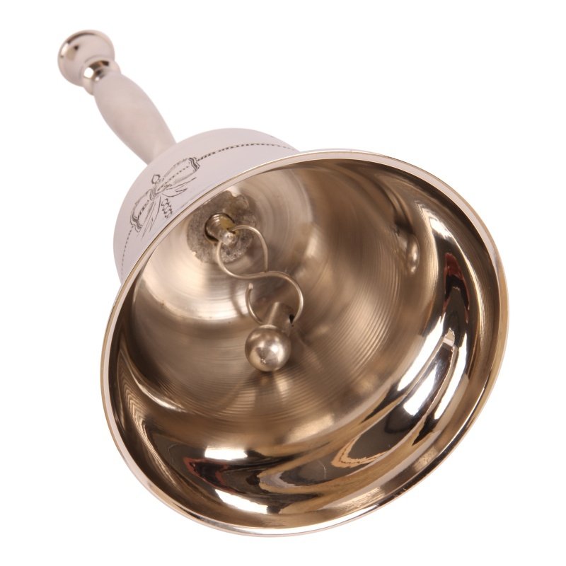 Brass Handbell with Ribbon/bow etching - Generosa Home & Living - -