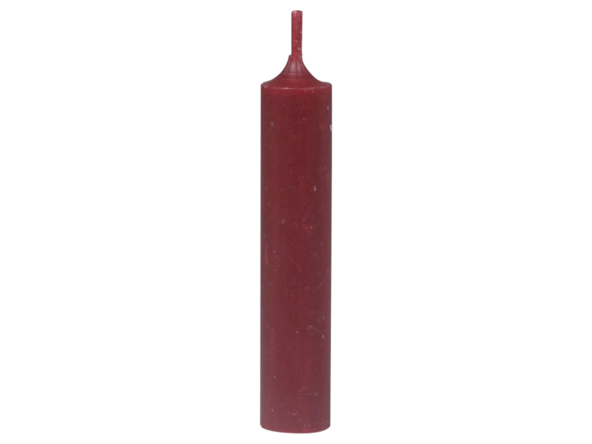 Bundle of 6 Short Dinner Candles-Dark Red - Generosa Home & Living - -