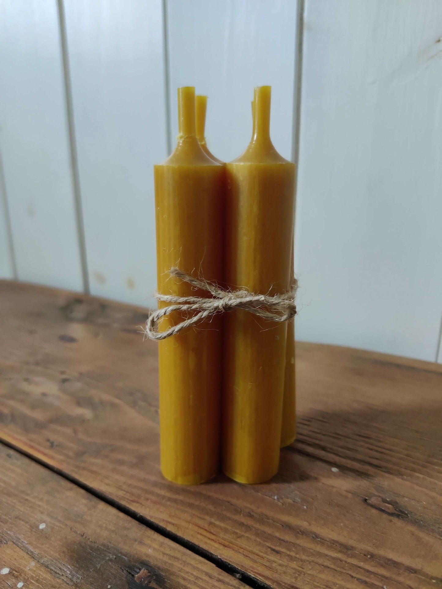 Bundle of 6 Short Dinner Candles- Mustard Colour - Generosa Home & Living - -