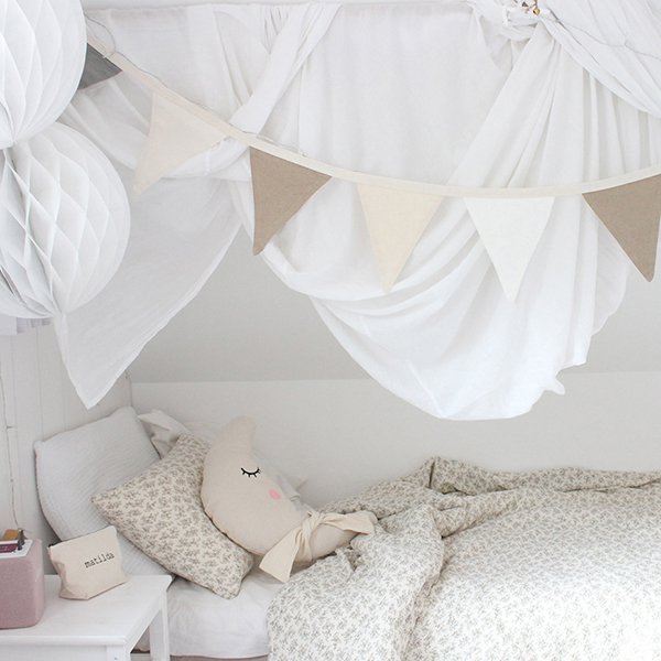 Bunting- white, beige and grey - Generosa Home & Living - -