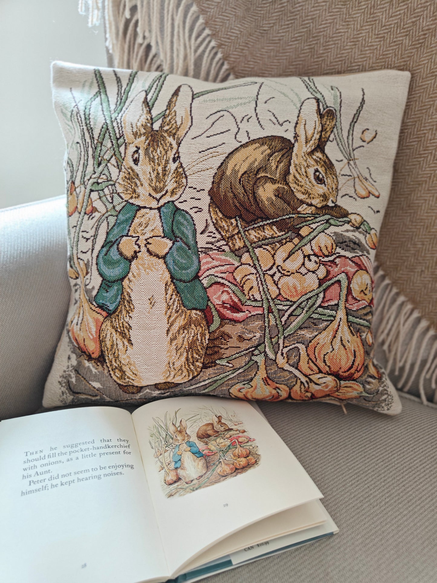 Peter Rabbit Cushion Cover - Tale of Benjamin Bunny