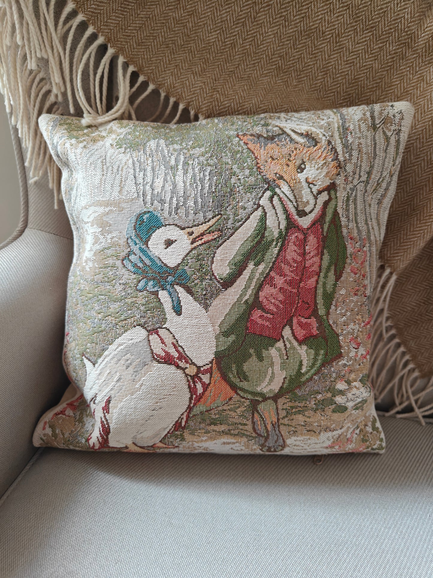 Peter Rabbit Cushion Cover - Jemima Puddle duck