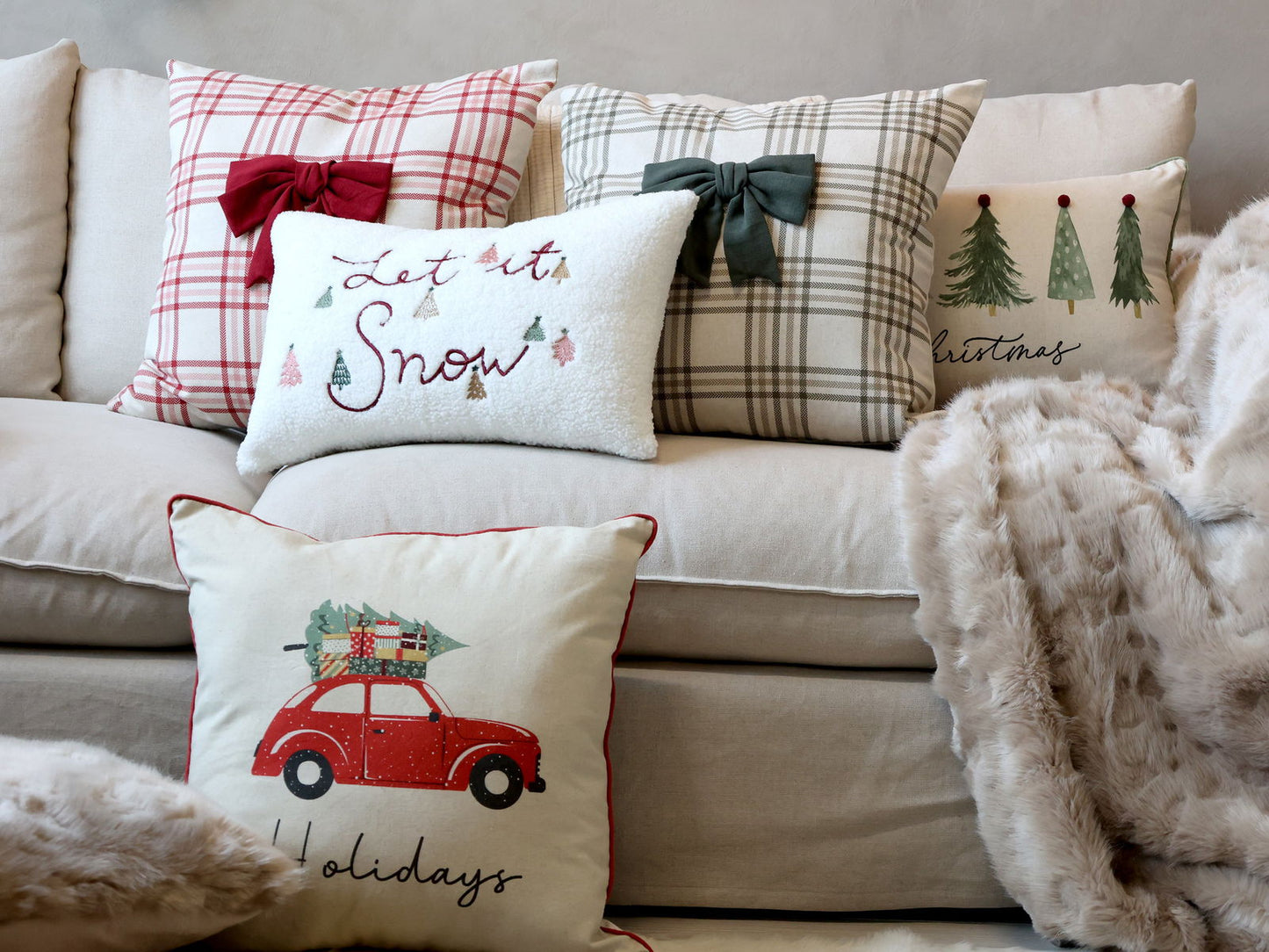 'Let it Snow' Cushion Cover - Generosa Home & Living - -