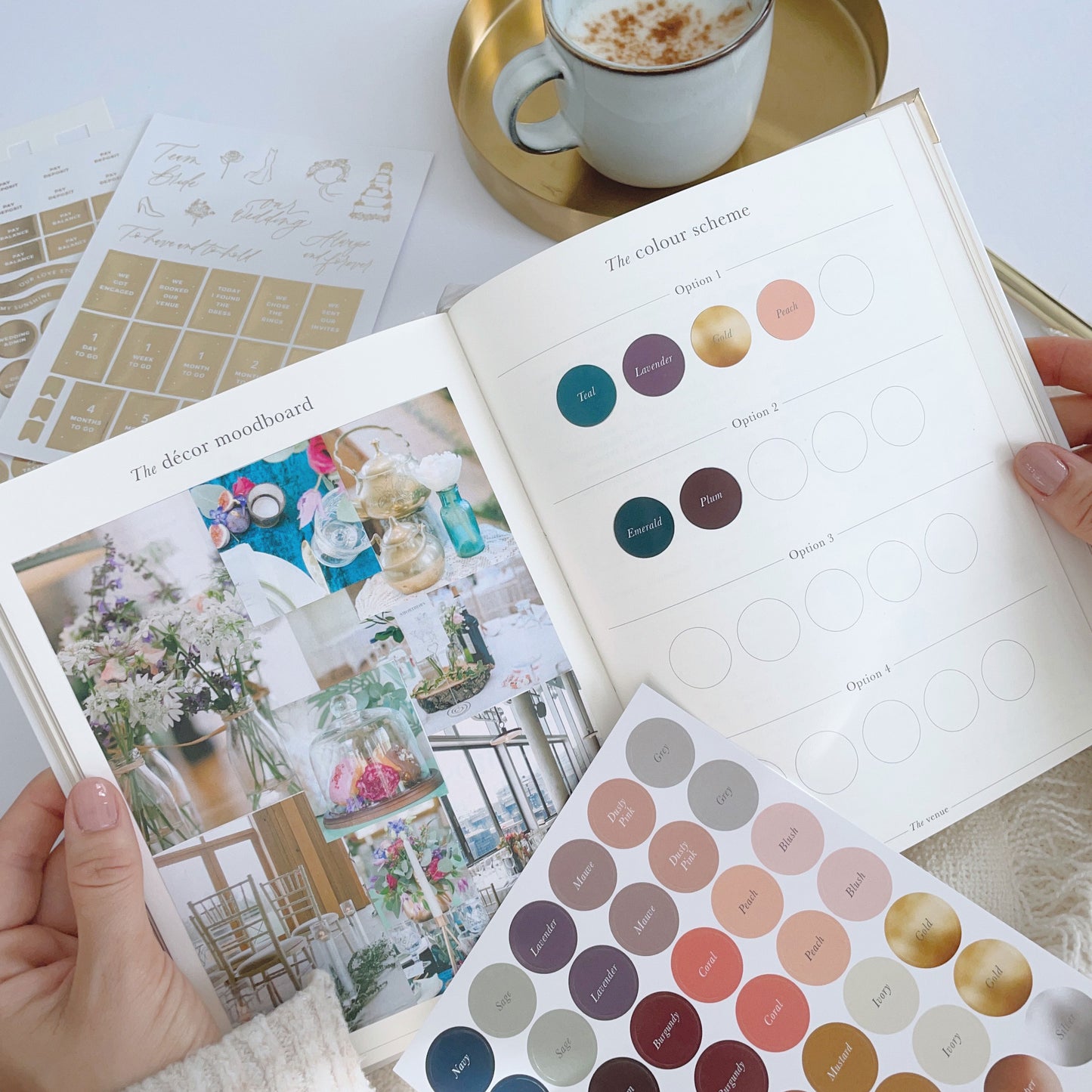 Luxury Eucalyptus Wedding Planner with Gilded Edges - Generosa Home & Living