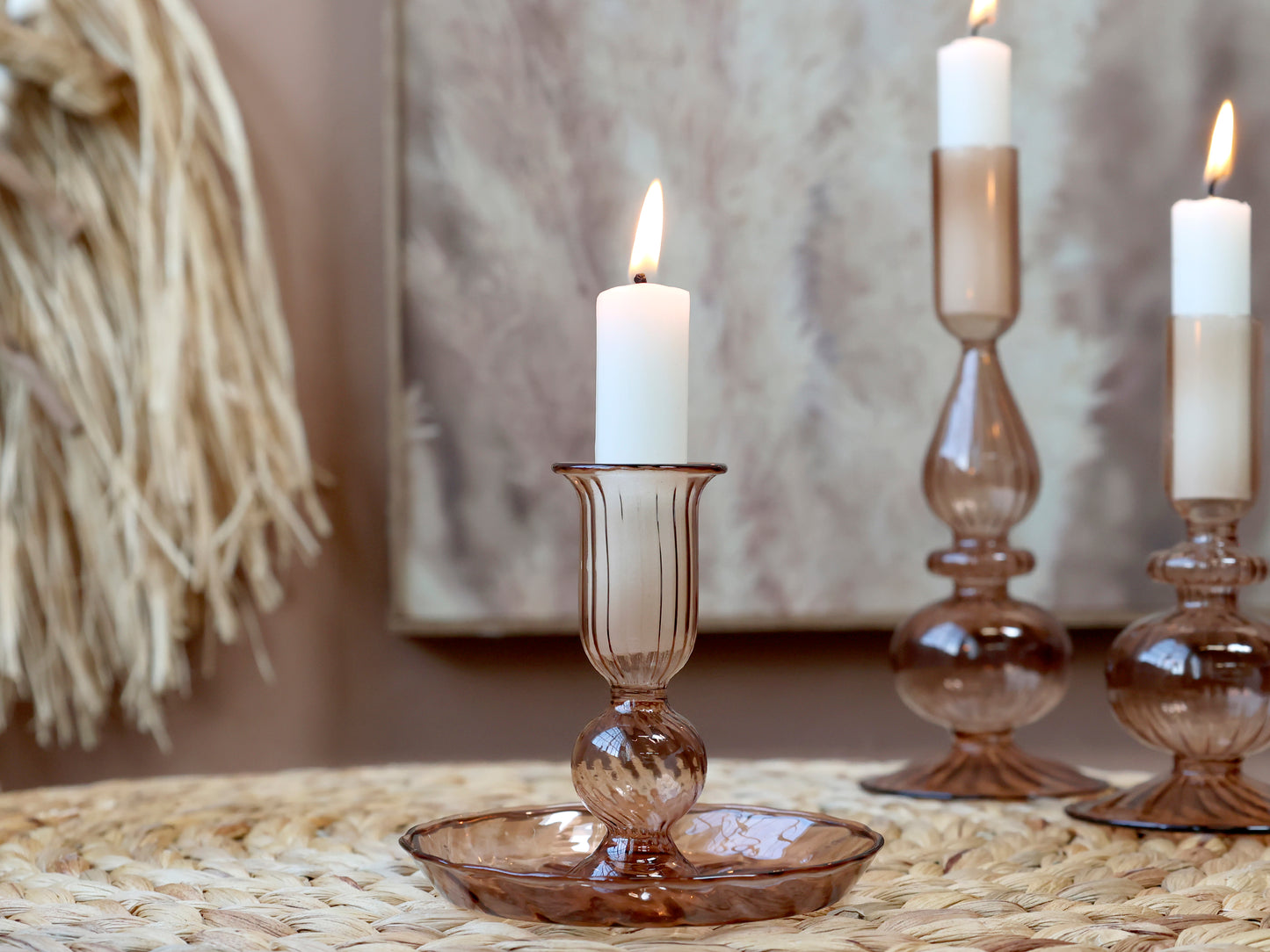 Generosa Candlestick, H11/D11 cm Caramel