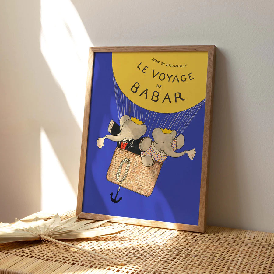 Le Voyage de Babar 30x40cm print (only 1 left!) - Generosa Home & Living