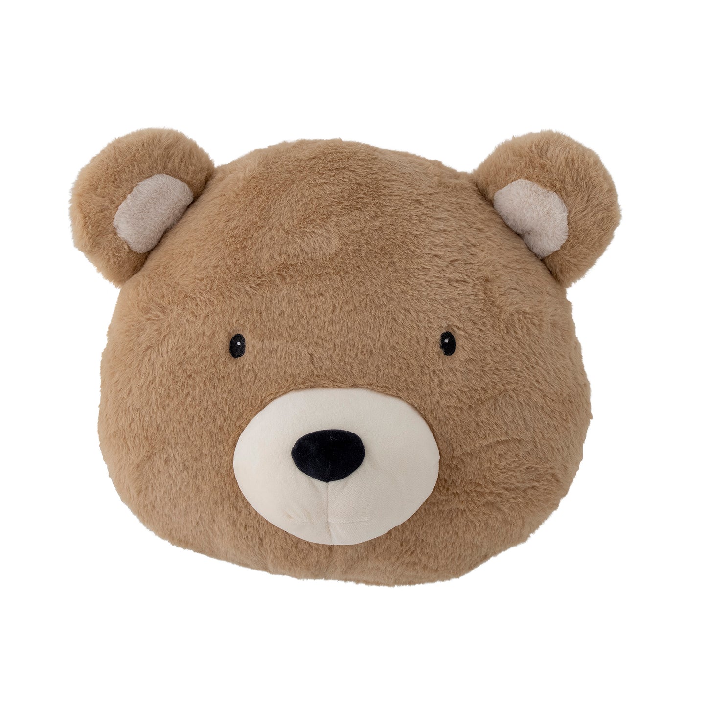 Stuffed Brown Bear Pillow, Harris is the sweetest teddy cushion you'll find. His friendly litte face with the snuggly ears is sure to make him a favourite both for cuddles and for play. Dimensions: L40,5xH33xW20 cm 100% Polyester, Filling: 100% Polyester Recommended age: +0 M