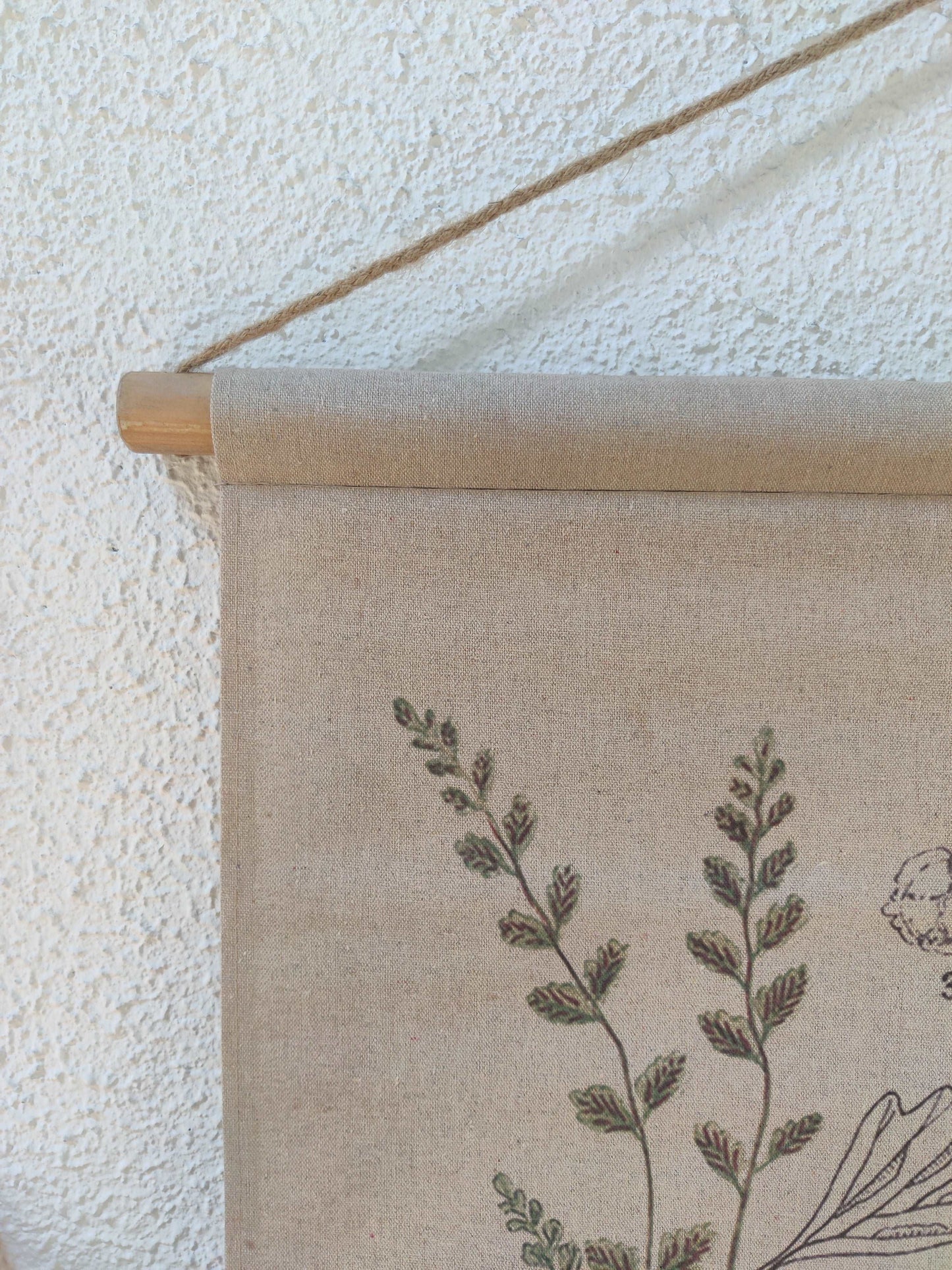 Hanging Canvas Print with Wooden Poles freeshipping - Generosa