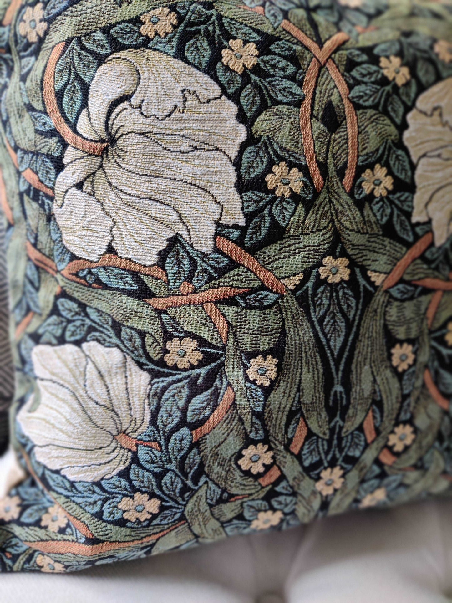 Decorative Cushion Cover, Pimpernel Sage by William Morris freeshipping - Generosa
