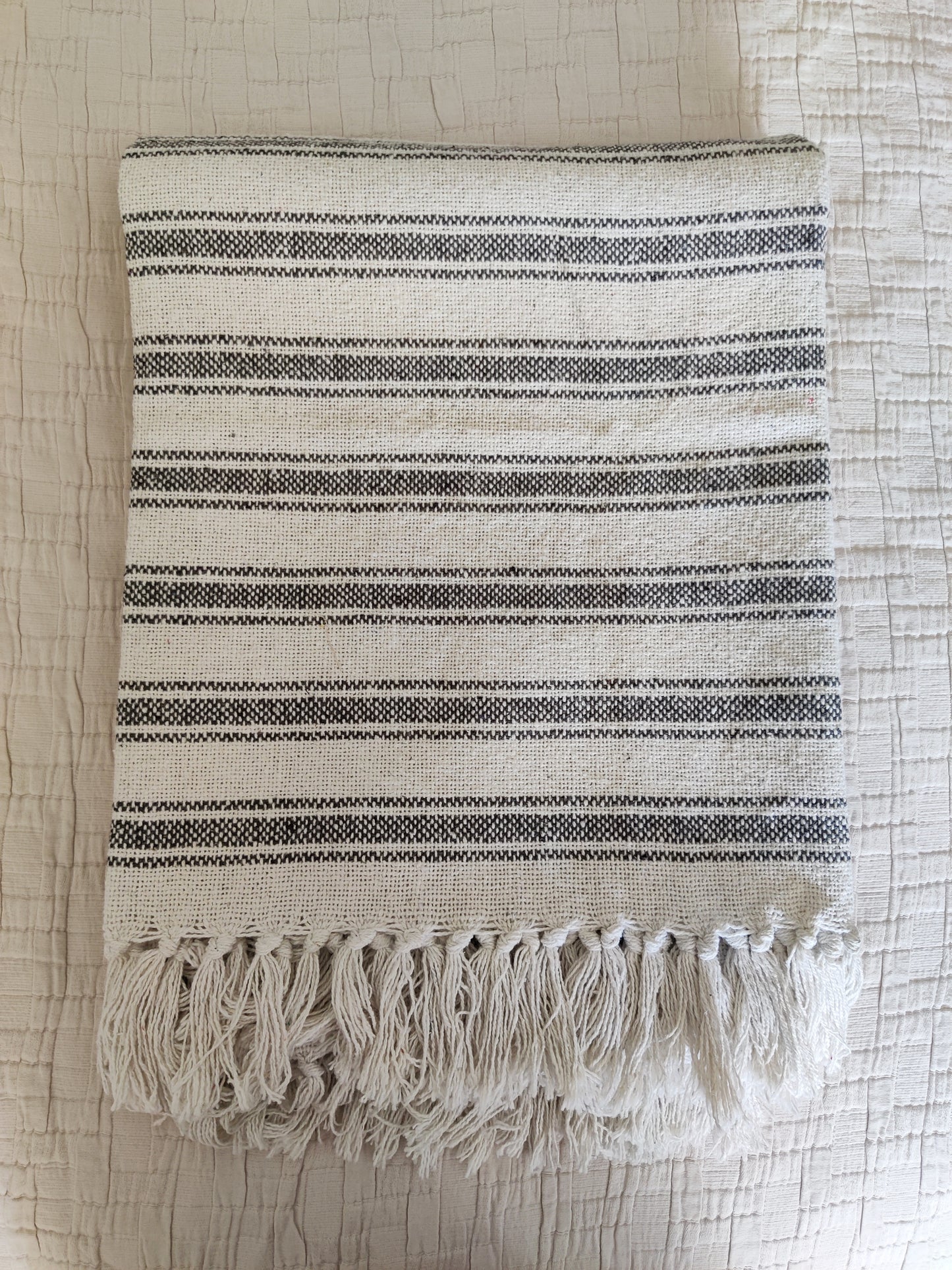 Throw with Pattern-Grain sack stripe freeshipping - Generosa