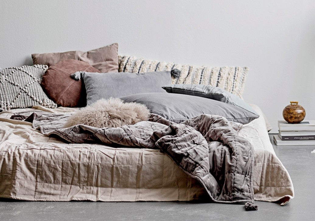 Ibe Cushion Extra Large- 70x70cm Grey - Generosa Home & Living
