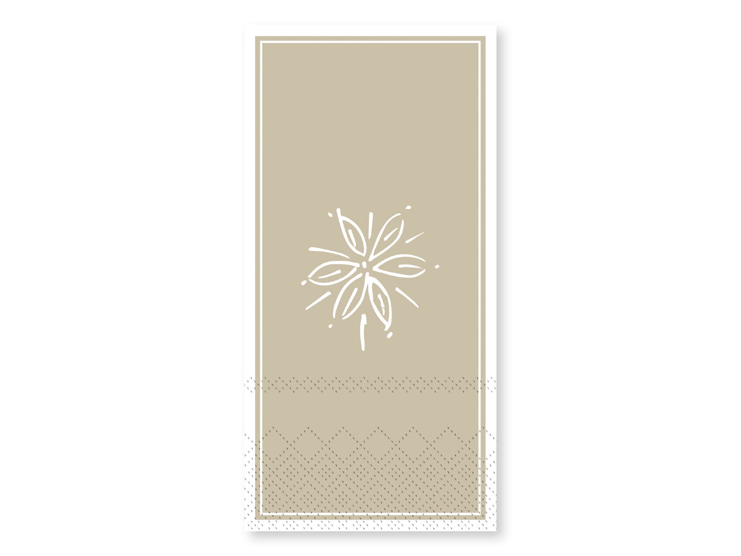 Napkin with Flower-Latte freeshipping - Generosa