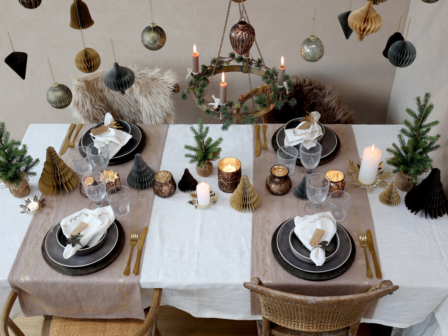 Napkin with Gold Print Set of 4 freeshipping - Generosa