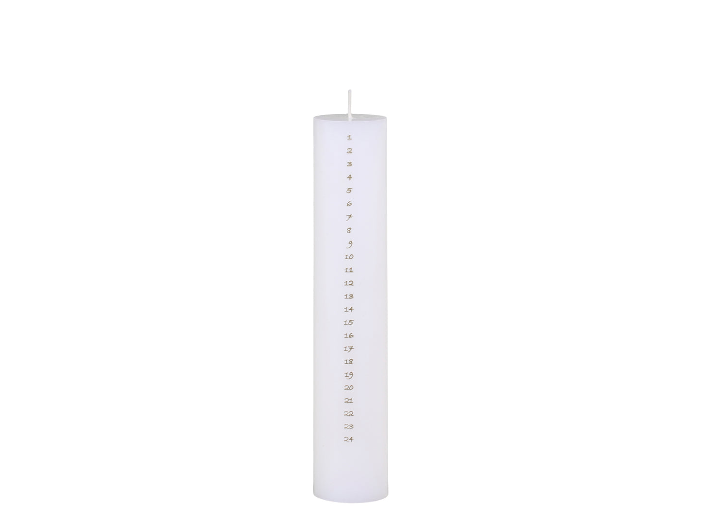 White Advent Candle with Gold Numbers - Generosa Home & Living