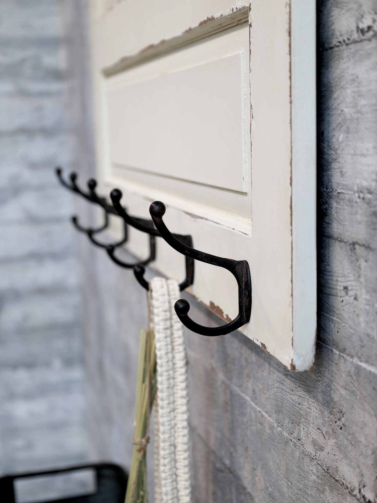 White Wall Shelf and Coat Rack - Generosa Home & Living