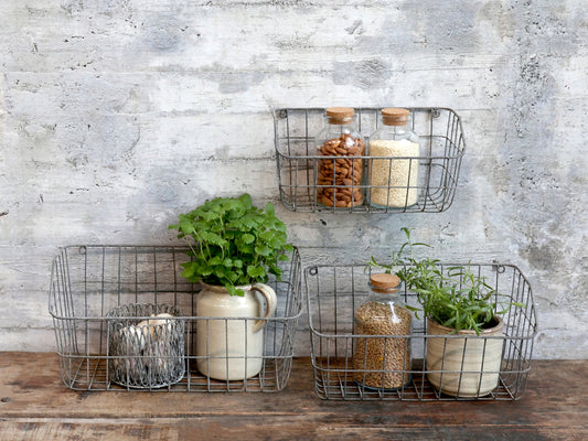 Fil de fer Basket for Hanging set of 3
