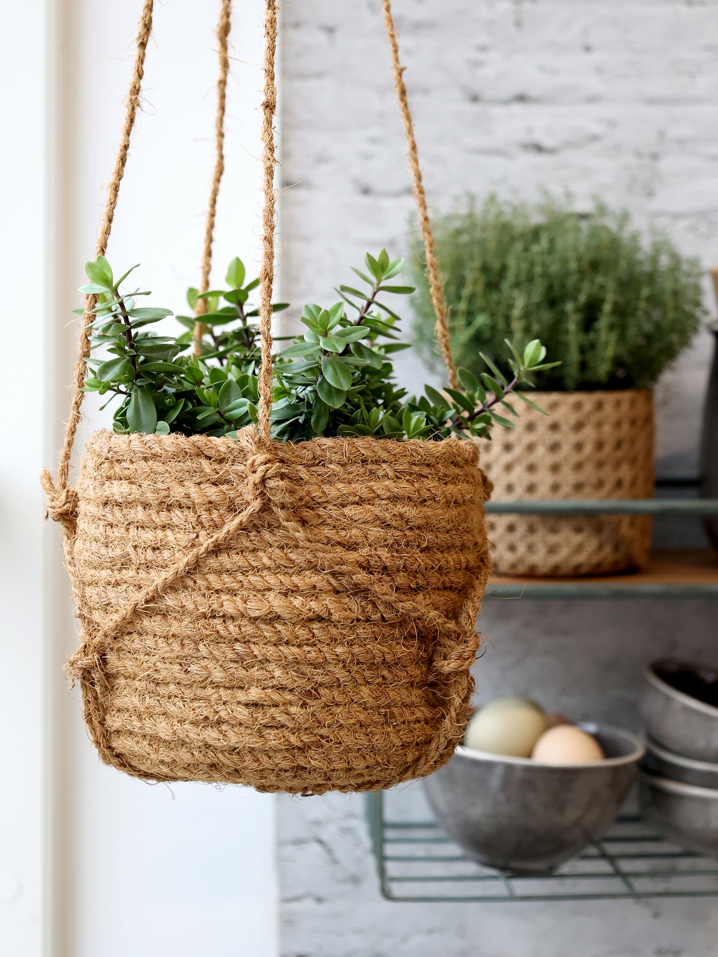 Hanging Wicker Basket H14