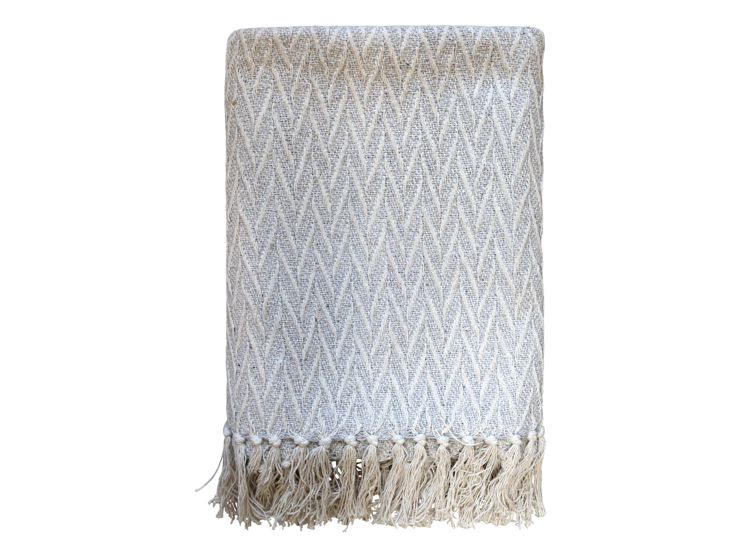 Patterned Throw- French Grey