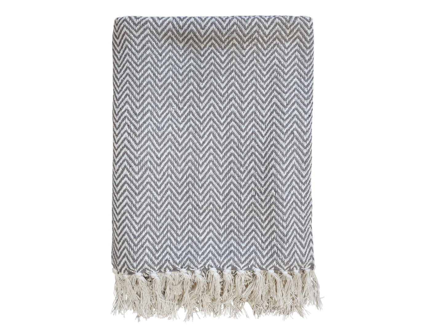 Patterned Throw- Vintage Grey