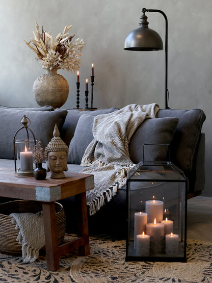 Patterned Throw- Vintage Grey
