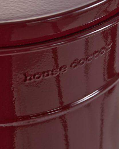 Metal Bin, Burgundy