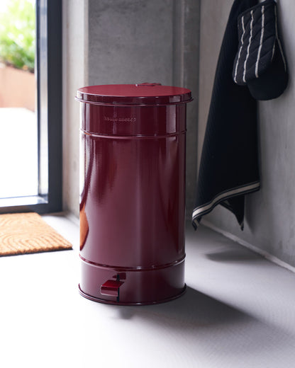 Metal Bin, Burgundy