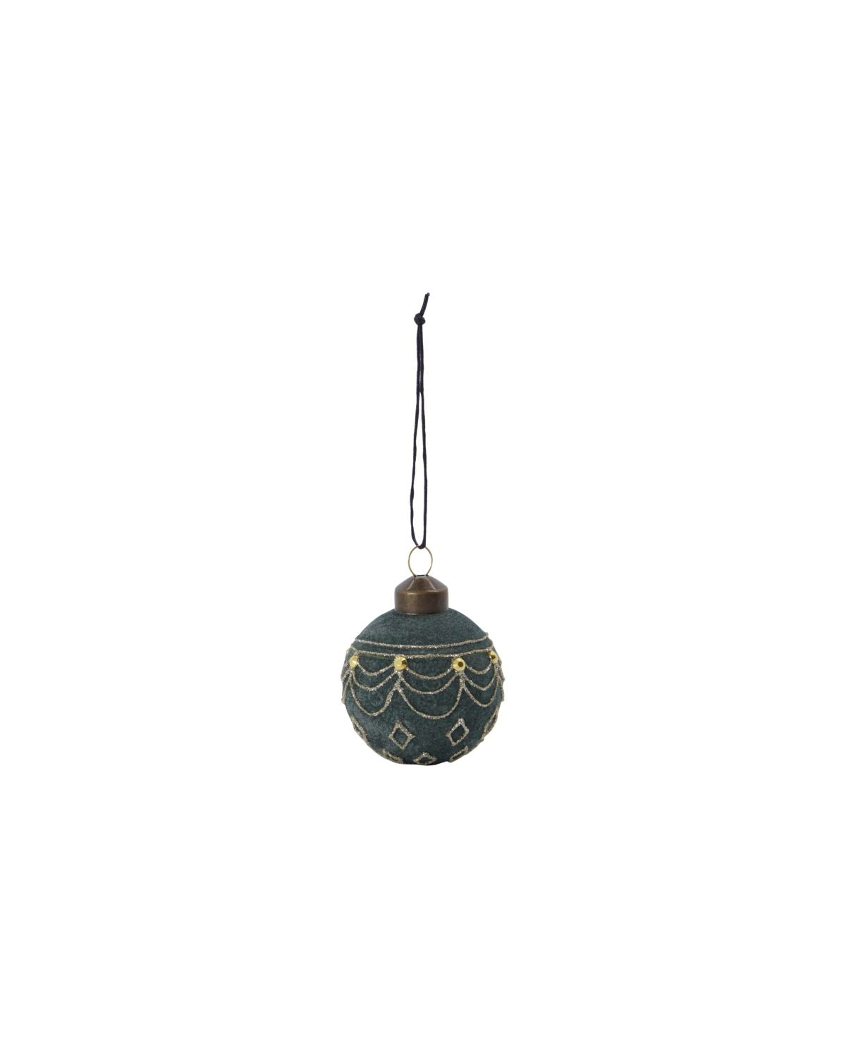 Christmas Bauble-Green Velvet 5.5cm (only 3 left!) - Generosa Home & Living