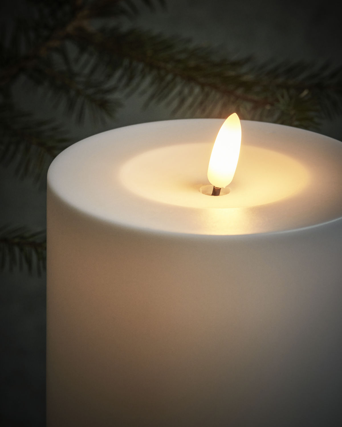 Pillar Candle, LED,H35cm